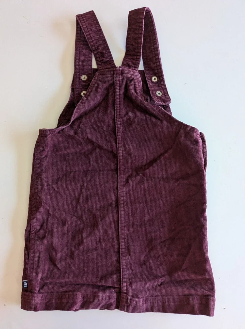 🍇 Gap Kids Burgundy Corduroy Overall Dress Jumper | Size XS (4/5)